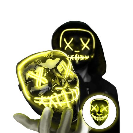 Mascara Amarillo Halloween La Purga Love Halloween disfraz INGENIERIAICSG