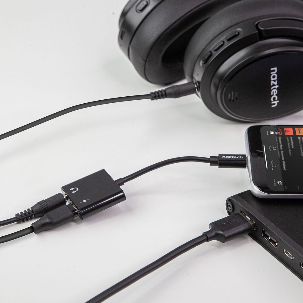 Adaptador de Carga y Audio Usb Type C y 3.5Mm Naztech - Promart