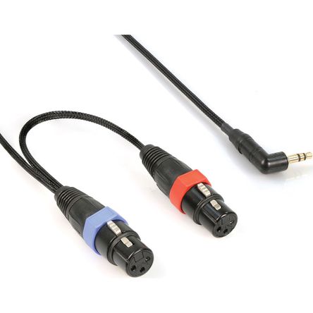 Cable de Desglose Estéreo No Balanceado Remote Audio 2 Xlr3F a Jack Trs de Ángulo Recto de 3.5Mm 1 Cable de Desglose Estéreo No Balanceado Remote Audio 2 Xlr3F a Jack Trs de Ángulo Recto de 3.5Mm 1