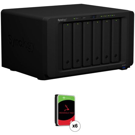 Kit de Carcasa Nas Synology Ds1621+ de 6 Bahías con Unidades Seagate Ironwolf Pro Nas de 24Tb 6 X 4