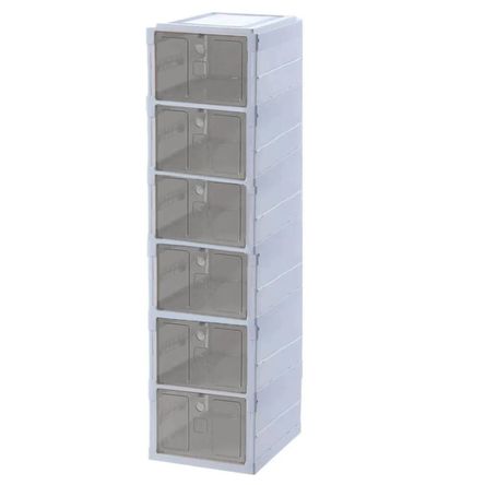 Organizador Zapatera De 6 Niveles Para Zapatos Plegable Acrílico Blanco Organizador Zapatera De 6 Niveles Para Zapatos Plegable Acrílico Blanco