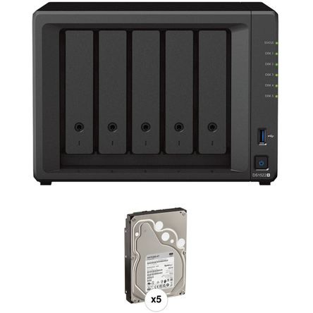 Kit de Carcasa Nas Synology Ds1522+ de 5 Bahías con 5 Unidades Empresariales Hat5300 de 4Tb Totaliz Kit de Carcasa Nas Synology Ds1522+ de 5 Bahías con 5 Unidades Empresariales Hat5300 de 4Tb Totaliz