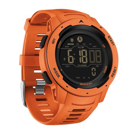 Reloj Hombre Sanda 2145 Star Digital Naranja