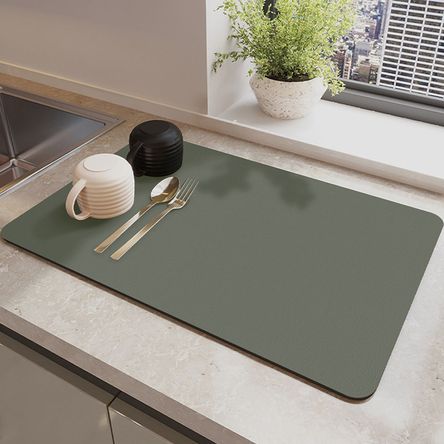 Tapete Para Cocina Escurridor De Platos - Verde Oscuro MARKET SOLUTION