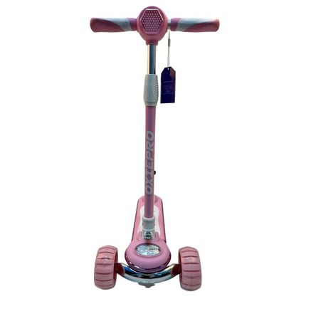 Scooter Calamar bluetooth oxie pro rodilleras y coderas rosado