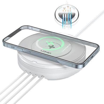 Cargador de Escritorio de 32W Carga Rápida AW003 Inalámbrica y 4 Puertos Cargador de Escritorio de 32W Carga Rápida AW003 Inalámbrica y 4 Puertos