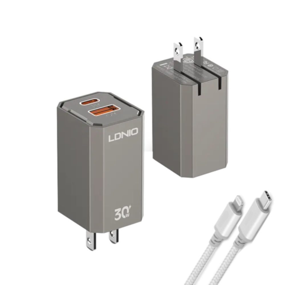 Cargador de pared + cable G Mobile lightning a usb, 3A, carga rápida, 1m,  blanco - Coolbox