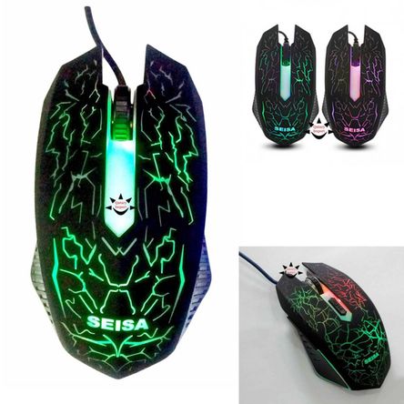 Mouse Óptico Gamer Camaleon Cambia Color LED Ergonómico Mouse Óptico Gamer Camaleon Cambia Color LED Ergonómico