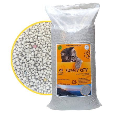 Arena Para Gatos Perlas Bolsa X 20kg - 100% Absorbente