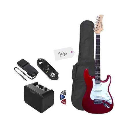 Guitarra Eléctrica Strato Roja con Amplificador Joyo 10W Guitarra Eléctrica Strato Roja con Amplificador Joyo 10W