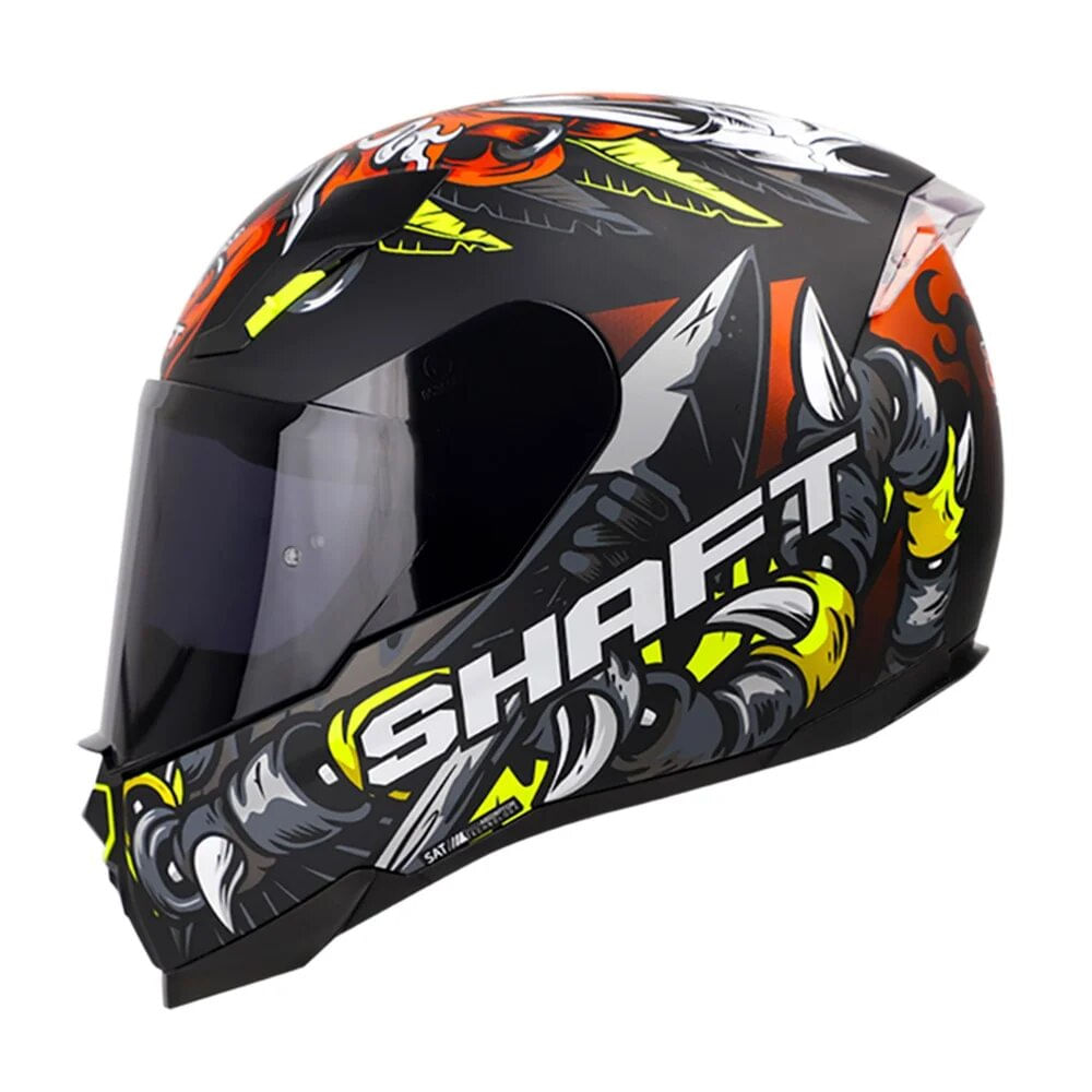 Casco negro naranja hot sale