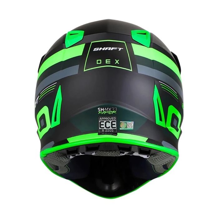Casco Shaft Casco Cross Verde Casco Shaft Mx33 Raptor Dex Negro