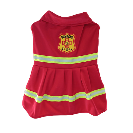 Disfraz para Perro/Gato Vestido Bombero Halloween Talla 0 MIA&OSHI BOUTIQUE