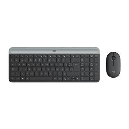 Kit Logitech de Teclado y Mouse Inalámbricos Slim Combo MK470