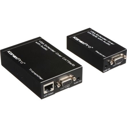 Extensor Vga Kanexpro sobre Cat 5E 6 con Audio