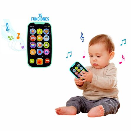Mi Primer Smartphone para Bebés Verde Toca y Aprende HOLA