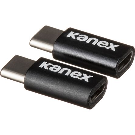 Adaptador Kanex Usb Type C Macho a Micro Usb Hembra Paquete de 2 Negro