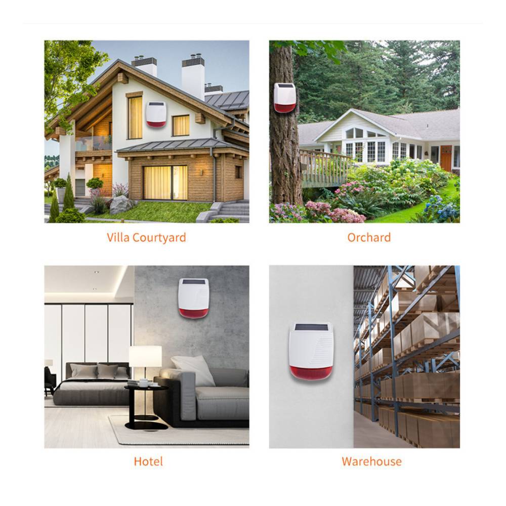 Sirena Estroboscopica Inalambrica con Energia Solar