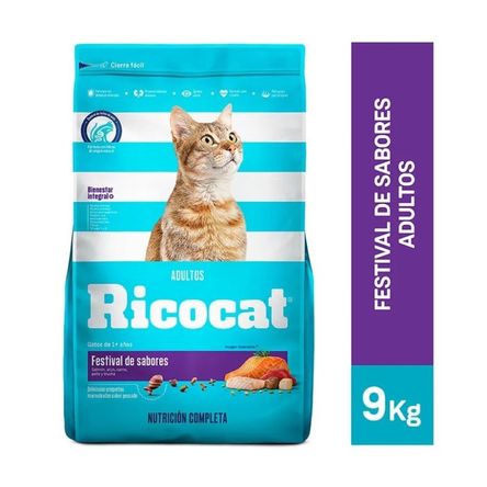 Comida paara Gatos Ricocat Adultos Festival de Sabores 9 Kg Comida paara Gatos Ricocat Adultos Festival de Sabores 9 Kg