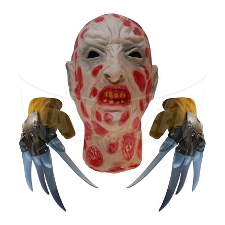 Máscara Latéx Halloween Freddy Krueger Con Garra INGENIERIAICSG
