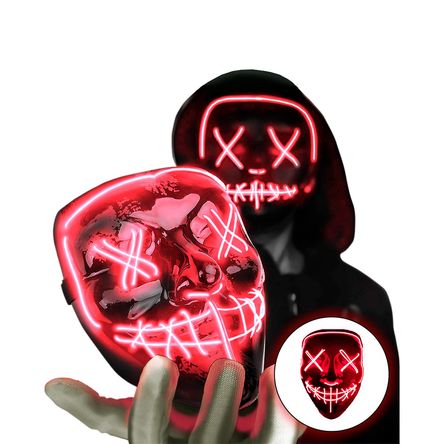Mascara Fucsia Halloween La Purga Love Halloween disfraz INGENIERIAICSG