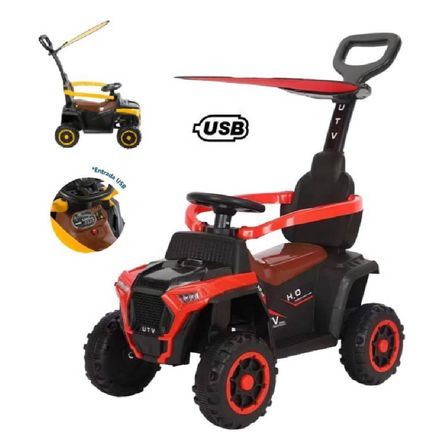 Cuatrimoto Ebaby 351 Musical con Luces y Sombrilla con USB Rojo