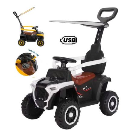 Cuatrimoto Ebaby 351 Musical con Luces y Sombrilla con USB Blanco Cuatrimoto Ebaby 351 Musical con Luces y Sombrilla con USB Blanco