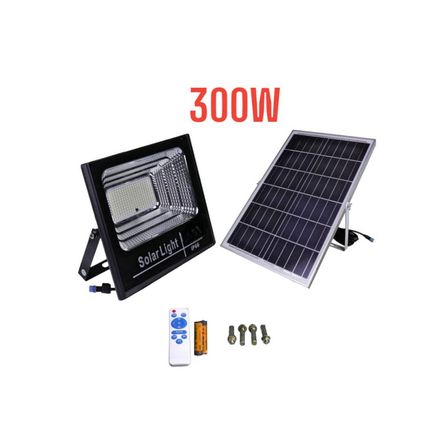 Reflector Con Panel Solar Led 300Watts Exteriores  Seisa