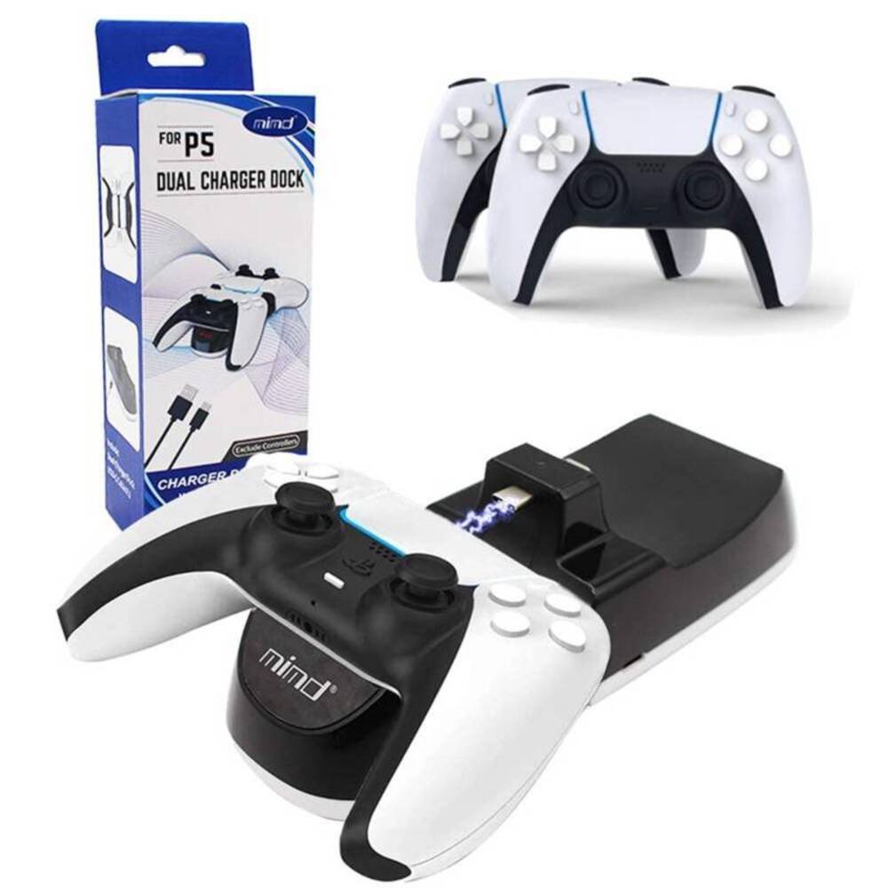 Cargador Dual para Controlador PS5 Estación de Carga Matt Base de Carga