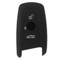 Cobertor de Llave Smart FEM en Silicona color negro 03 Botones para BMW