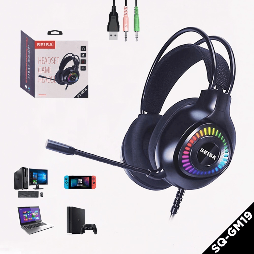 Audífonos Gamer con Luz Led con Micrófono