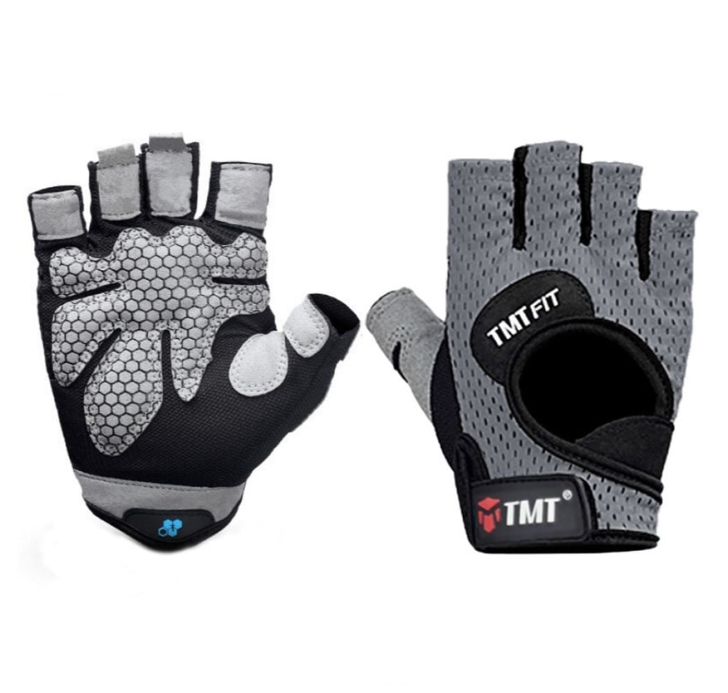Guantes Gym TMT W46 Gris Transpirables Fitness Crossfit