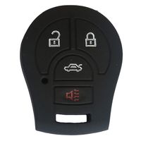 Cobertor de Llave Emisor en Silicona color negro 04 Botones para Nissan