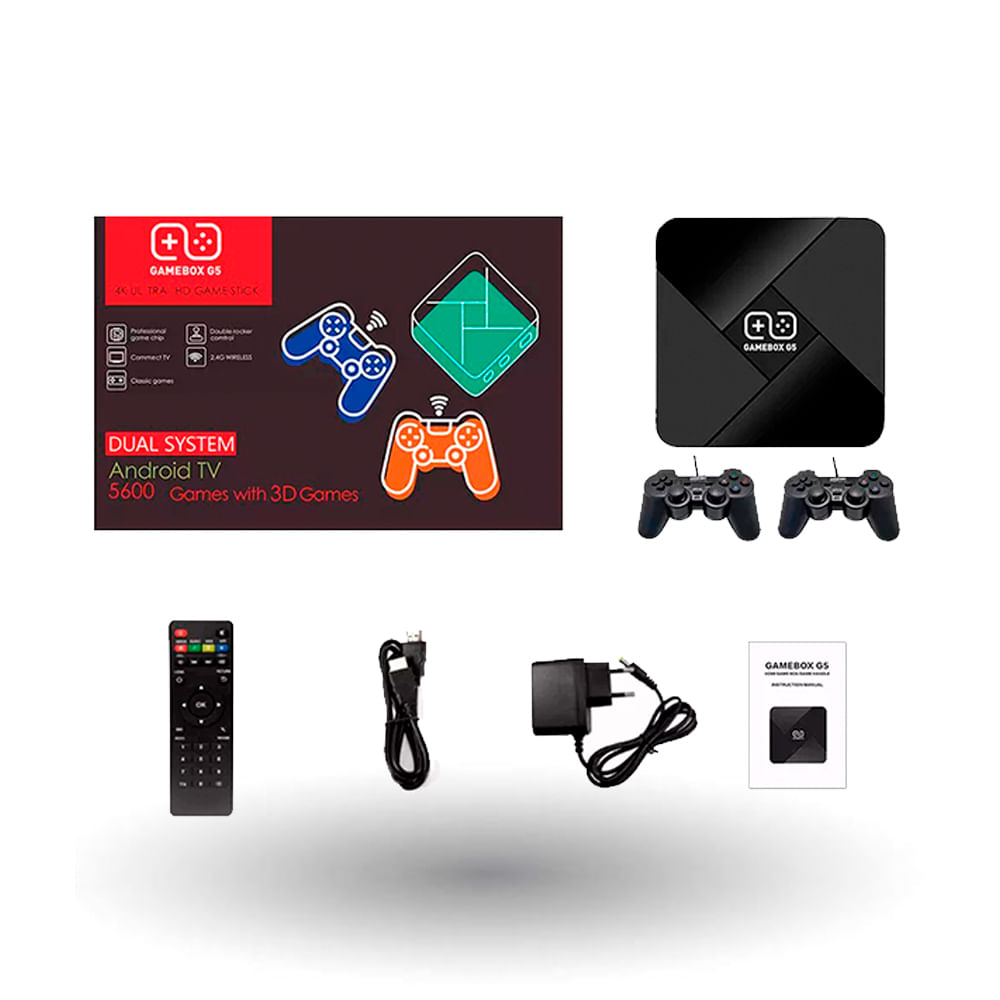 Consola G5 Android Mandos Recargables 35 Mil Juegos