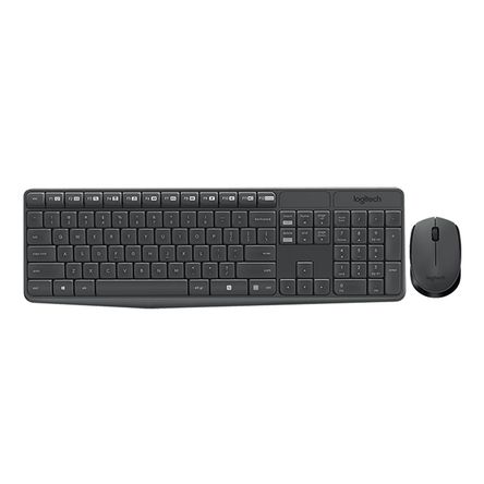 Combo Teclado + Mouse Logitech Wireless MK235 Black