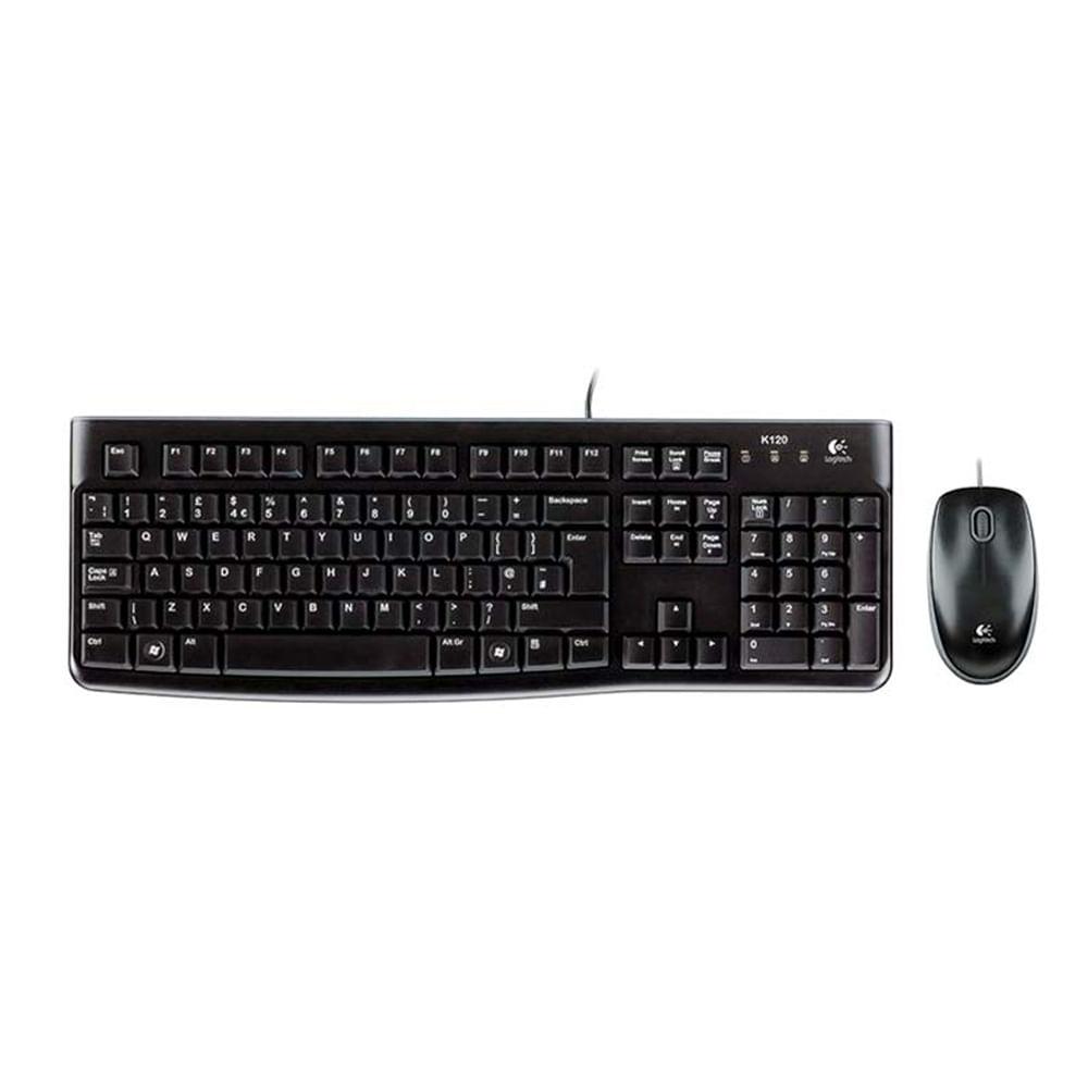 Combo Teclado + Mouse Logitech Desktop MK120 Black Combo Teclado + Mouse Logitech Desktop MK120 Black