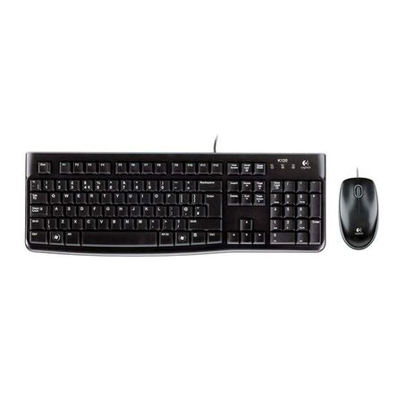 Combo Teclado + Mouse Logitech Desktop MK120 Black
