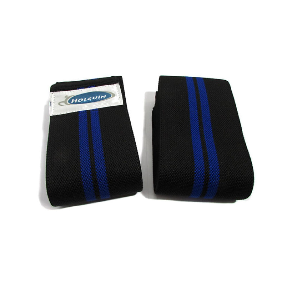 Straps Vendas de Potencia Rodilleras para Levatamiento de Pesas 2 Unds Azul