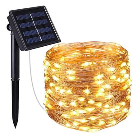 200 Mini Luces Solares LED de Alambre de Cobre 22 metros Impermeable para Jardín470 MN ELECTRONICS