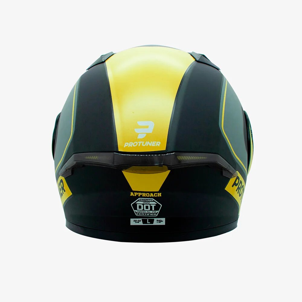 Casco Protuner 3120 Approach Negro Amarillo L - Promart