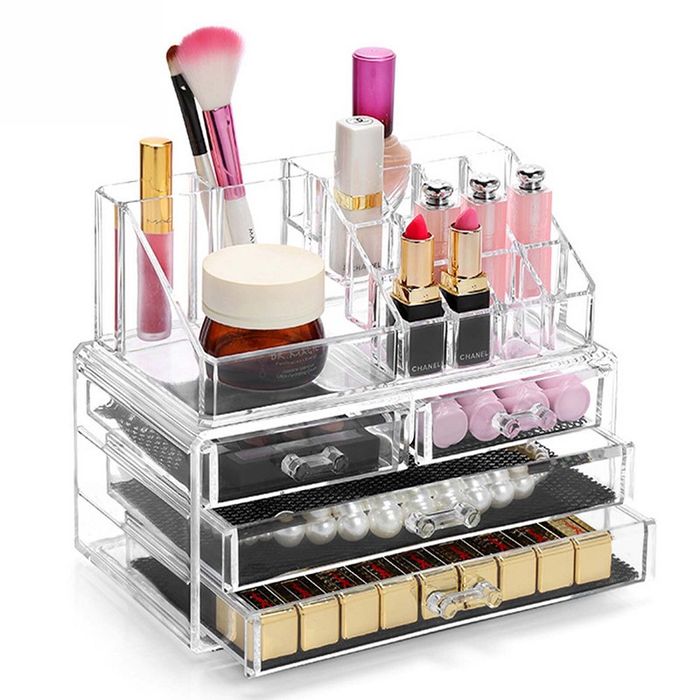 Organizador de Maquillaje y Joyas Acrílico Transparente Promart