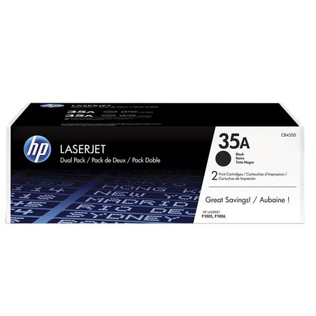 Tóner Hp 35A Negro CB435AD Dual Pack 3000 Pág.