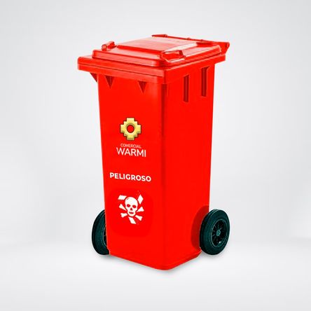 Contenedor de Basura WARMI 120 Lts. Rojo Contenedor de Basura WARMI 120 Lts. Rojo