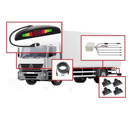 Sensor de Retroceso Proximidad 12-24v + Cable 15M