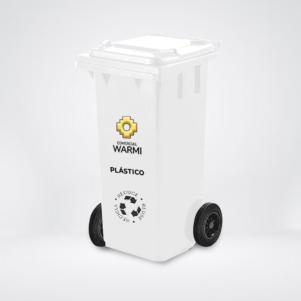 Contenedor de Basura WARMI 120 Lts. Blanco Contenedor de Basura WARMI 120 Lts. Blanco