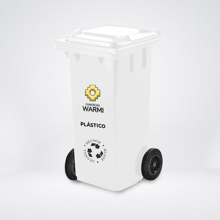 Contenedor de Basura WARMI 120 Lts. Blanco Contenedor de Basura WARMI 120 Lts. Blanco