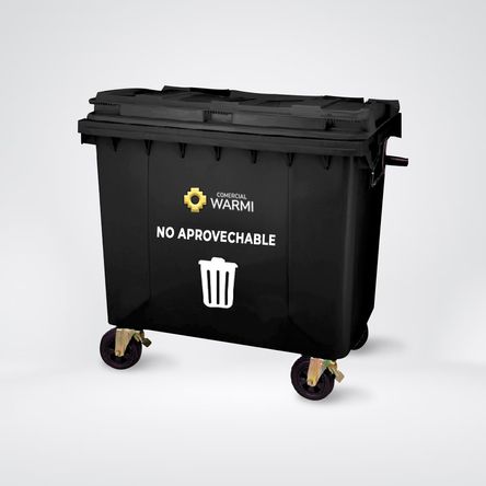 Contenedor de Basura WARMI 660 Lts. Negro