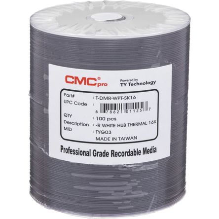 Discos Dvd R Cmc Pro Everest 16X de 4.7Gb Paquete de 100 Discos Dvd R Cmc Pro Everest 16X de 4.7Gb Paquete de 100