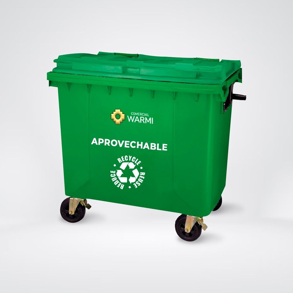 Contenedor de Basura WARMI 660 Lts. Verde Contenedor de Basura WARMI 660 Lts. Verde