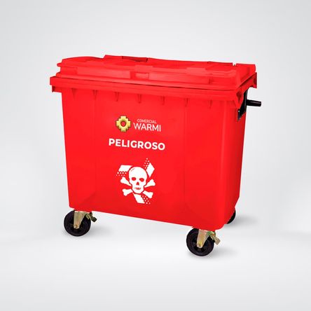 Contenedor de Basura WARMI 660 Lts. Rojo Contenedor de Basura WARMI 660 Lts. Rojo